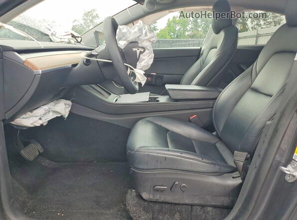 5YJYGAEE7MF188225 2021 TESLA MODEL Gray Widok wnętrza z przodu