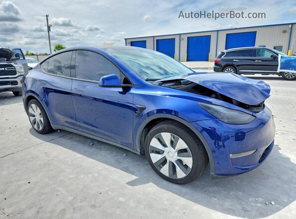 5YJYGAEE7MF211471 2021 TESLA MODEL Синий Передняя правая четверть