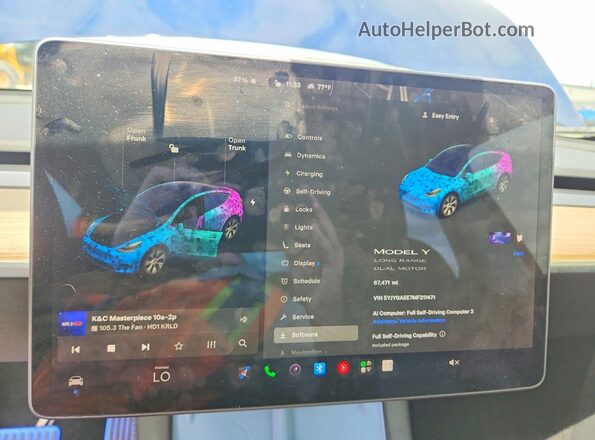 5YJYGAEE7MF211471 2021 TESLA MODEL Синий Вид щитка приборов