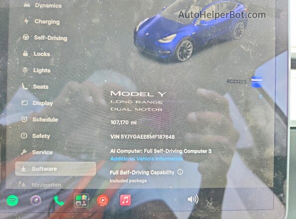 5YJYGAEE8MF187648 2021 TESLA MODEL Blue Instrument cluster view