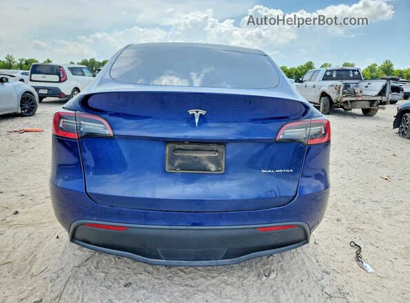 5YJYGAEE8MF187648 2021 TESLA MODEL Blue Rear view