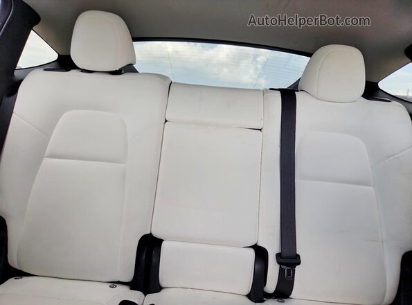 5YJYGAEE8MF187648 2021 TESLA MODEL Blue Rear seats view