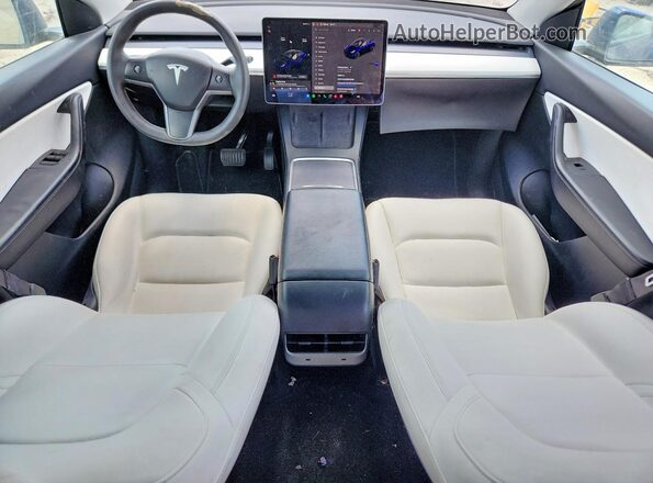 5YJYGAEE8MF187648 2021 TESLA MODEL Blue Dashboard view
