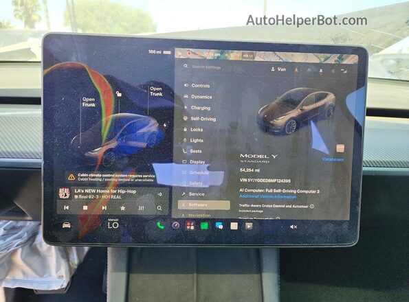 5YJYGDED8MF124395 2021 TESLA MODEL Серый Вид щитка приборов