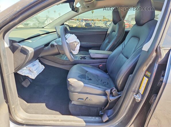 5YJYGDED8MF124395 2021 TESLA MODEL Серый Вид салона спереди