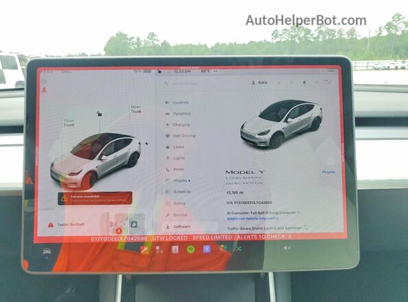 5YJYGDEE0LF042698 2020 TESLA MODEL White Widok zestawu wskaźników