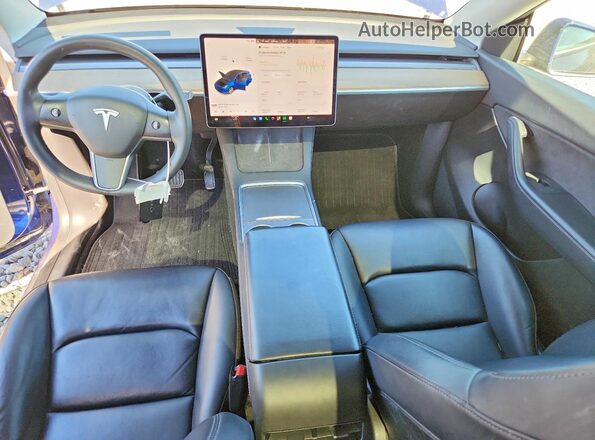 5YJYGDEE0MF146089 2021 TESLA MODEL Blue Vista del salpicadero
