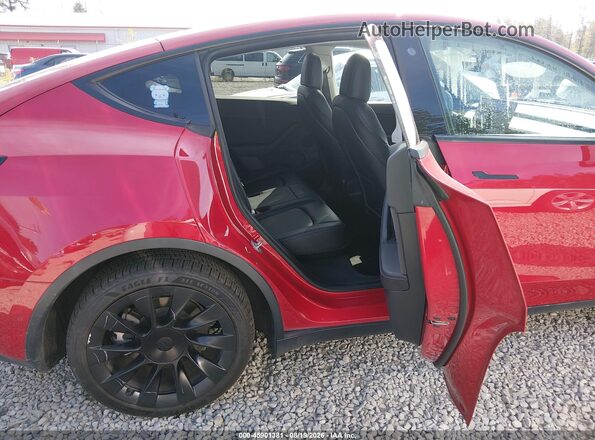 5YJYGDEE0MF259122 2021 TESLA MODEL Y Red Вид наклейки з VIN-кодом
