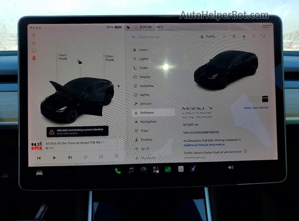 5YJYGDEE1MF063139 2021 TESLA MODEL Black Вид щитка приладів
