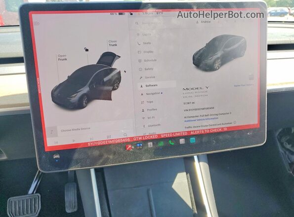5YJYGDEE1MF065456 2021 TESLA MODEL Gray Instrument cluster view