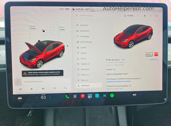5YJYGDEE1MF177335 2021 TESLA MODEL Красный Вид щитка приборов