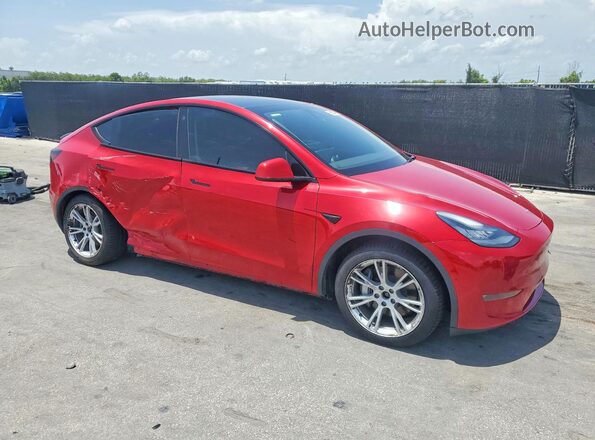 5YJYGDEE1MF177335 2021 TESLA MODEL Красный Передняя правая четверть