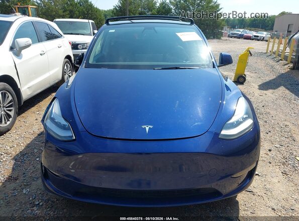 5YJYGDEE1MF190683 2021 TESLA MODEL Y Blue Dashboard view