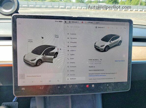 5YJYGDEE1MF213430 2021 TESLA MODEL White Instrument cluster view