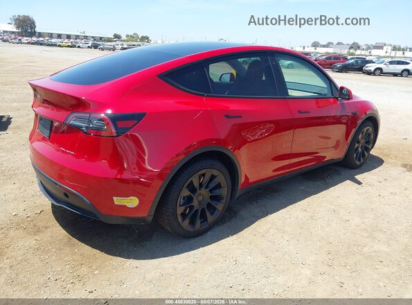 5YJYGDEE1MF232379 2021 TESLA MODEL Y Красный Задняя правая четверть