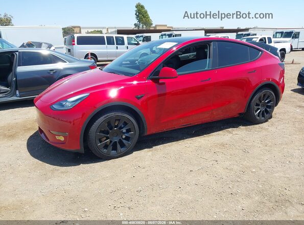 5YJYGDEE1MF232379 2021 TESLA MODEL Y Красный Передняя левая четверть