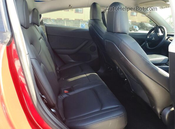 5YJYGDEE2LF035056 2020 TESLA MODEL Red უკანა სავარძლების ხედი