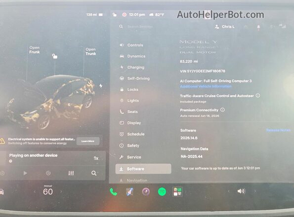 5YJYGDEE2MF180678 2021 TESLA MODEL Белый Вид щитка приборов