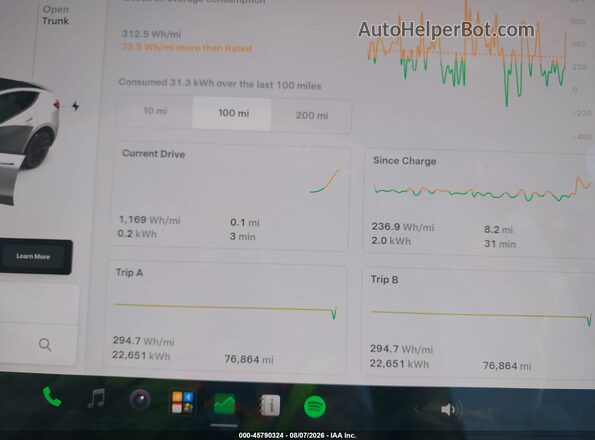 5YJYGDEE3LF055798 2020 TESLA MODEL Y White უკანა სავარძლების ხედი