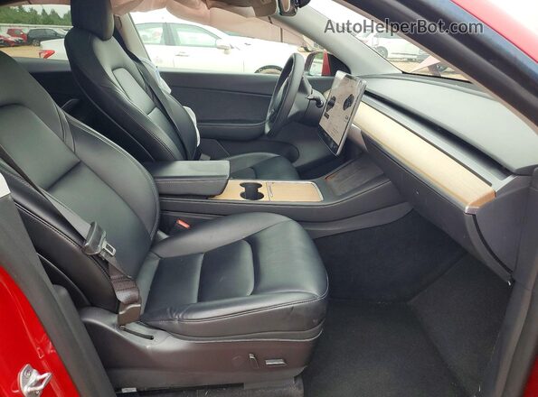 5YJYGDEE3MF253685 2021 TESLA MODEL Красный Вид салона спереди
