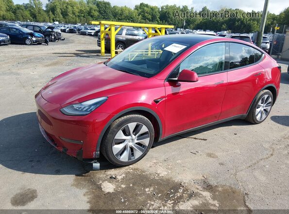 5YJYGDEE4MF104900 2021 TESLA MODEL Y Красный Передняя левая четверть