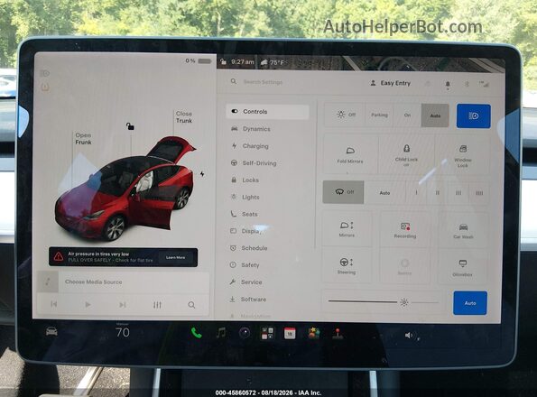 5YJYGDEE4MF104900 2021 TESLA MODEL Y Красный 