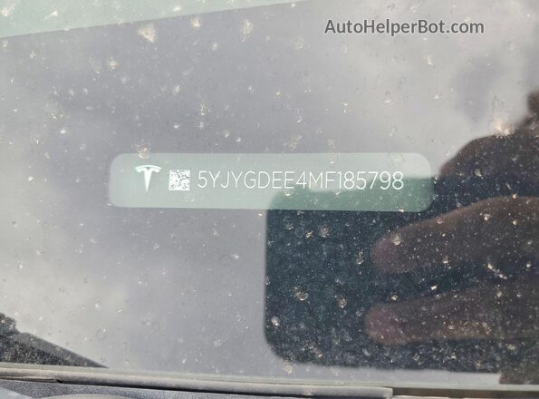 5YJYGDEE4MF185798 2021 TESLA MODEL Белый Вид подкапотного пространства