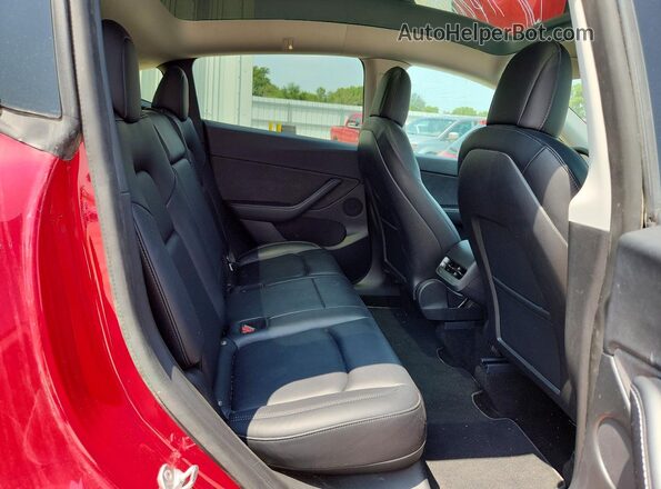 5YJYGDEE4MF232649 2021 TESLA MODEL Red Вид задніх сидінь