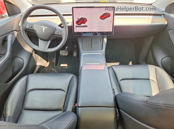 5YJYGDEE4MF232649 2021 TESLA MODEL Red Вид панелі приладів