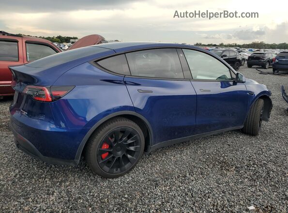 5YJYGDEE5MF067422 2021 TESLA MODEL Синий Задняя правая четверть