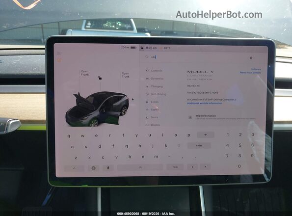 5YJYGDEE5MF071065 2021 TESLA MODEL Y Gray 