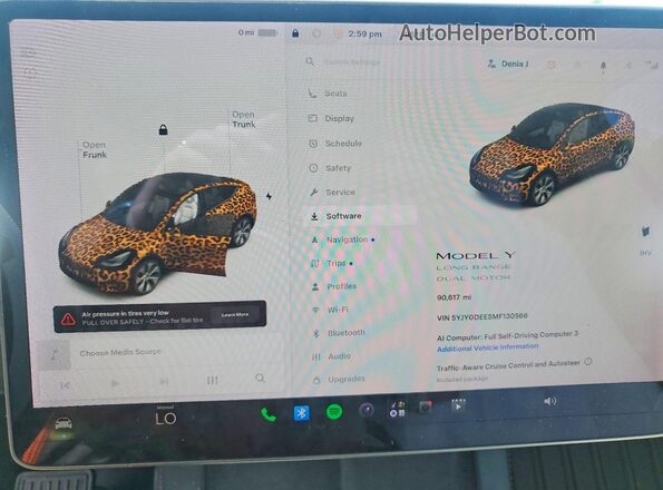 5YJYGDEE5MF130566 2021 TESLA MODEL White Widok zestawu wskaźników