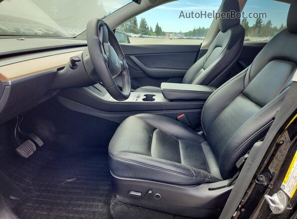 5YJYGDEE5MF160375 2021 TESLA MODEL Black Вид салону спереду