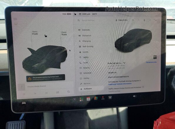 5YJYGDEE5MF160375 2021 TESLA MODEL Black Вид щитка приладів