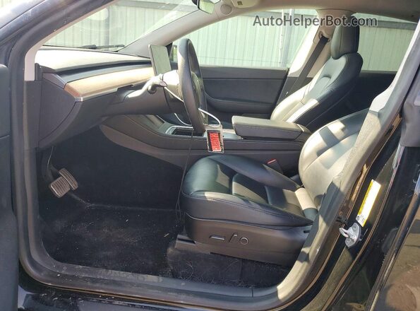 5YJYGDEE6MF143052 2021 TESLA MODEL Черный Вид салона спереди