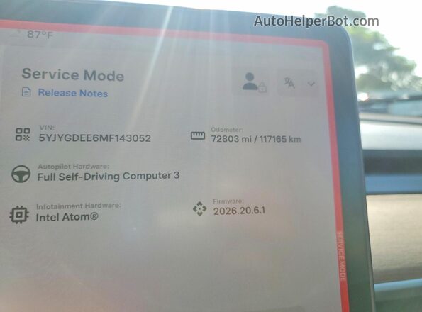 5YJYGDEE6MF143052 2021 TESLA MODEL Черный Вид щитка приборов