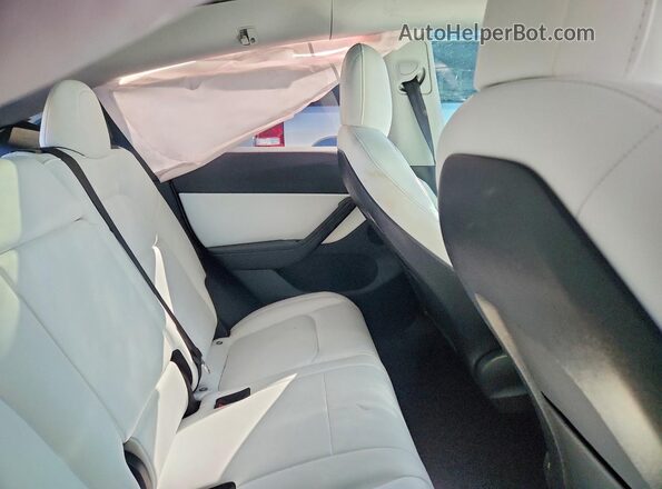 5YJYGDEE6MF198049 2021 TESLA MODEL White Widok tylnych siedzeń
