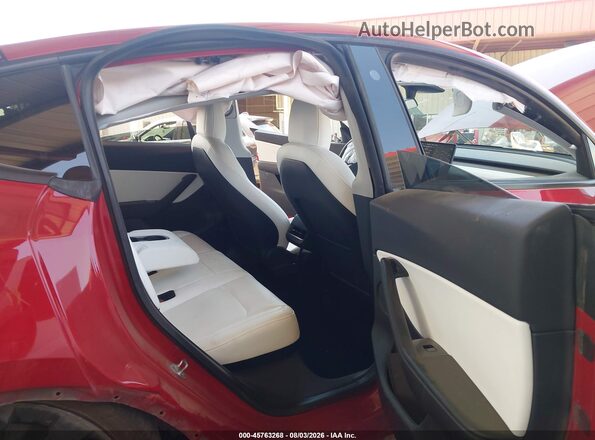 5YJYGDEE7MF118466 2021 TESLA MODEL Y Red Widok naklejki z numerem VIN