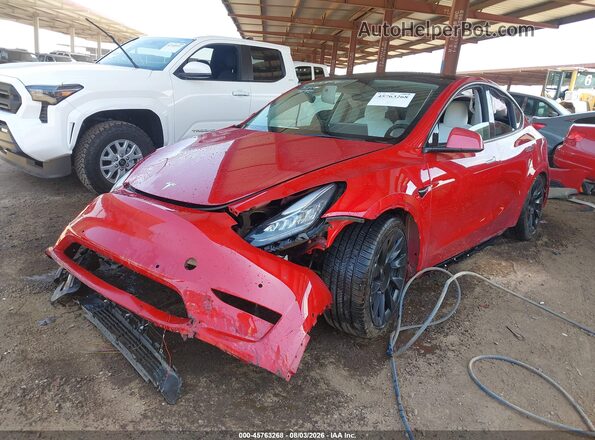 5YJYGDEE7MF118466 2021 TESLA MODEL Y Red Przód lewy