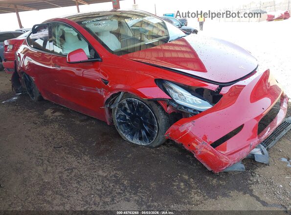 5YJYGDEE7MF118466 2021 TESLA MODEL Y Red Widok z przodu