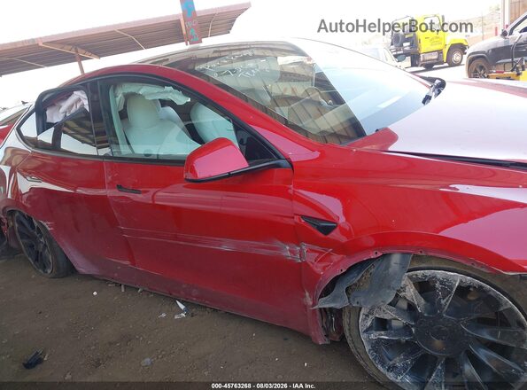 5YJYGDEE7MF118466 2021 TESLA MODEL Y Red Widok deski rozdzielczej