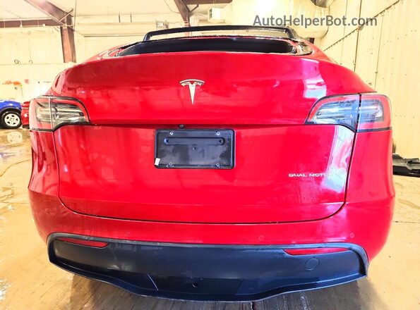 5YJYGDEE7MF199145 2021 TESLA MODEL Red Вид ззаду