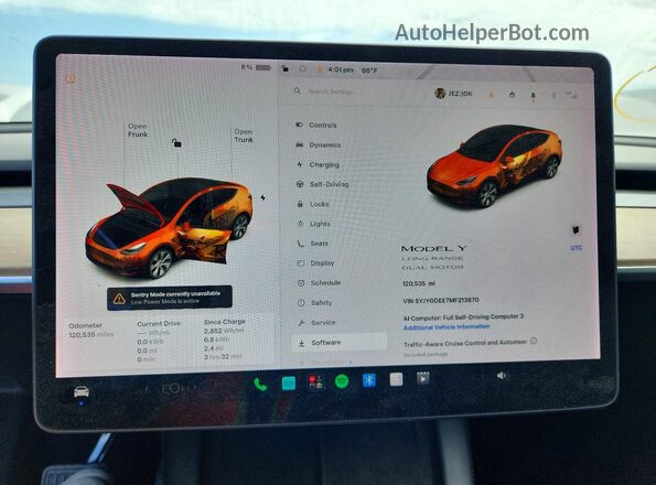 5YJYGDEE7MF213870 2021 TESLA MODEL Gray Widok zestawu wskaźników