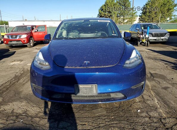 5YJYGDEE7MF302192 2021 TESLA MODEL Blue Вид спереду