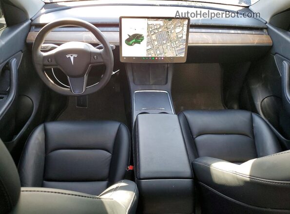 5YJYGDEE7MF302192 2021 TESLA MODEL Blue Вид панелі приладів