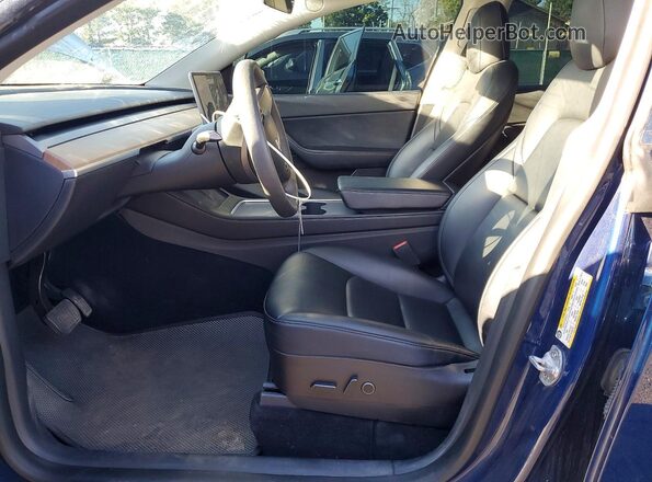 5YJYGDEE7MF302192 2021 TESLA MODEL Blue Вид салону спереду