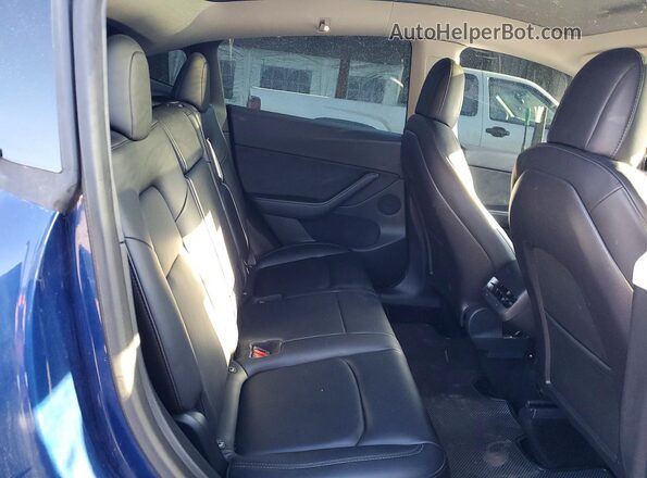 5YJYGDEE7MF302192 2021 TESLA MODEL Blue Вид задніх сидінь