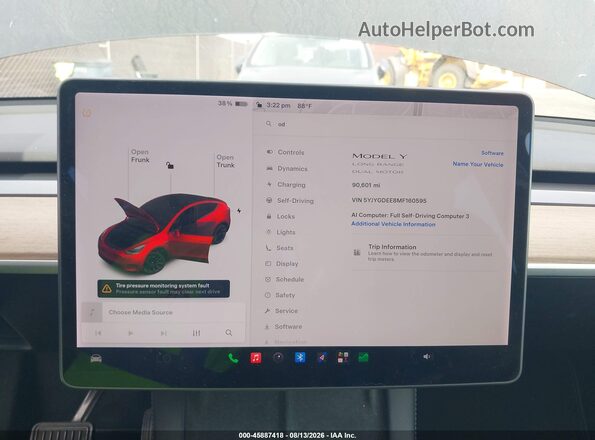 5YJYGDEE8MF160595 2021 TESLA MODEL Y Black უკანა სავარძლების ხედი