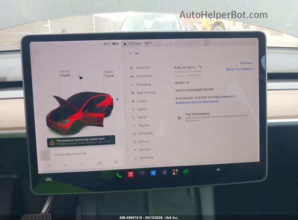 5YJYGDEE8MF160595 2021 TESLA MODEL Y Black 