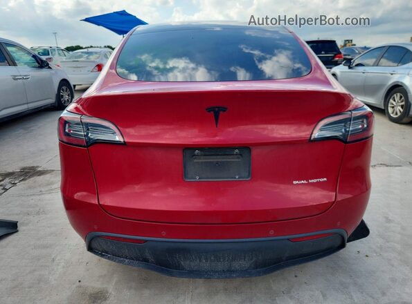 5YJYGDEE8MF241628 2021 TESLA MODEL Red Vista trasera